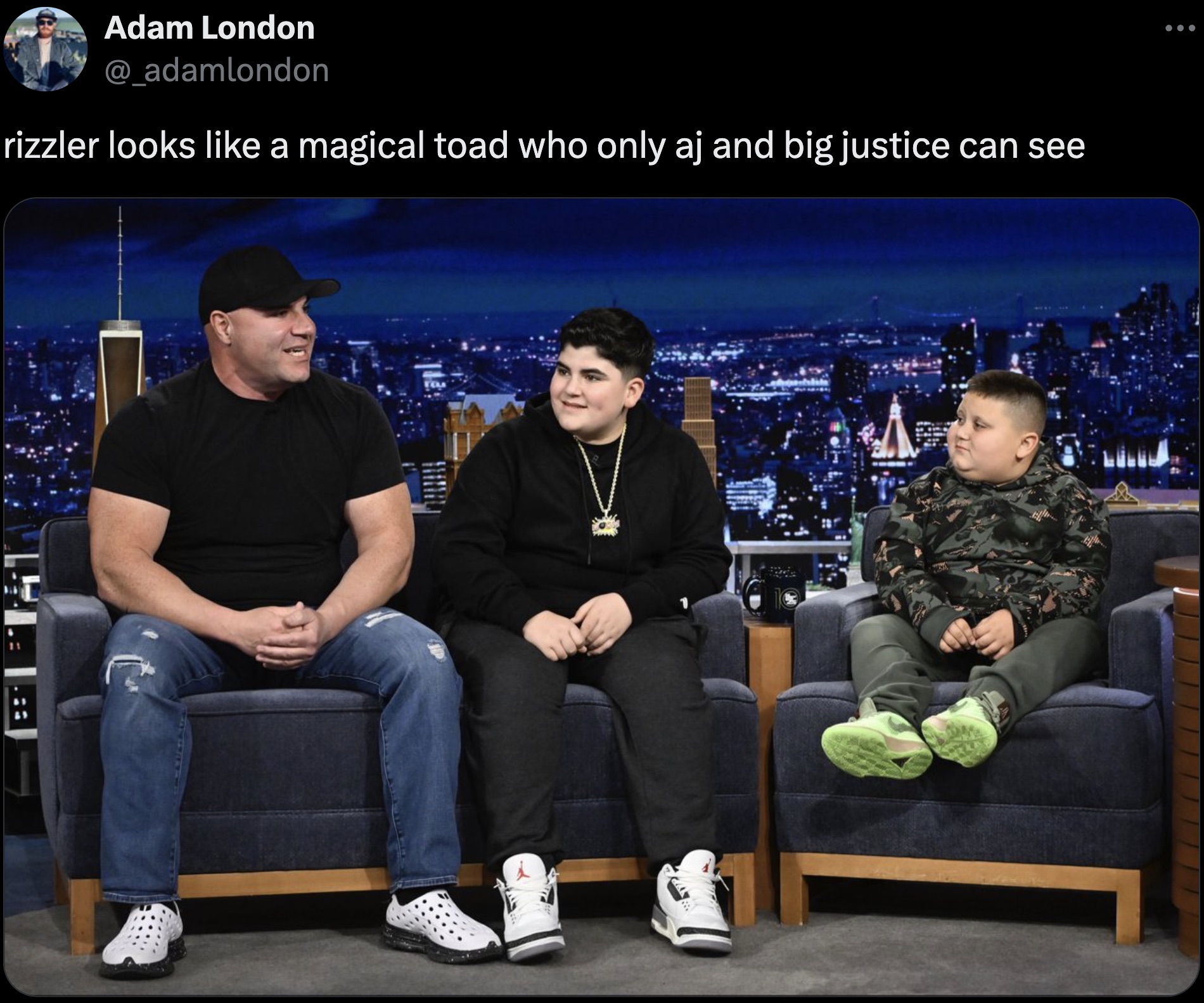 army - Adam London rizzler looks a magical toad who only aj and big justice can see